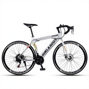 Vélo de route en acier au carbone YUXIAO pour hommes et femmes, compétition, niveau débutant, 24 vitesses, freins à disque doubles, fourche non suspendue, guidon courbé - Product Image 4