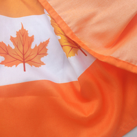 Guirlande de drapeaux plissés en polyester à séchage rapide, motif feuille d'érable, demi-cercle, pour décoration extérieure de fête de la Moisson et de Thanksgiving