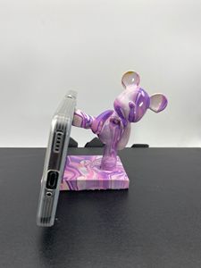 Support <span class=keywords><strong>de</strong></span> téléphone portable en résine animalière DIY, <span class=keywords><strong>figurine</strong></span> artistique peinte à la main, couleur et taille personnalisées, décoration intérieure, cadeau - Product Image 6