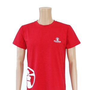 Cheap Promotional Custom Silk Screen Printing logo Plain Cotton Polyester Mixed Advertising T-shirt