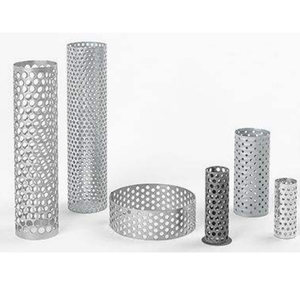 Tubos de Filtro Metálicos de Acero Inoxidable 304 Personalizados, Silenciador de Escape Industrial con Orificios Cilíndricos Perforados, Estado: Nuevo - Product Image 1