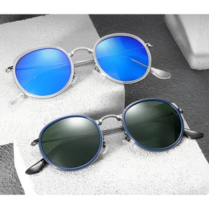 <span class=keywords><strong>Gafas</strong></span> de Sol Polarizadas de Metal de Lujo al por Mayor, Montura Azul Transparente, Estilo <span class=keywords><strong>Aviador</strong></span>, Moda para <span class=keywords><strong>Hombre</strong></span> y Mujer, <span class=keywords><strong>Gafas</strong></span> de Sol de Lujo - Product Image 3