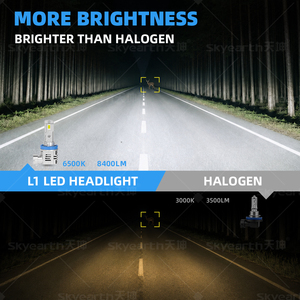 Luz Delantera LED Compacta de Alta Potencia para Automóvil L1 H11, 70W 8400LM 6500K, Chip 7035, IP68 Impermeable, Instalación Rápida, Suministro para Exportación - Product Image 6