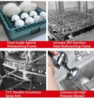 Lave-vaisselle commercial automatique haute capacité ETL CE pour restaurant, fabriqué en Chine