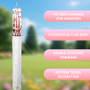 Decoración de Superficie para el Día de San Valentín y con Diseño de Alce, 75D Air Duct, 30*45CM, con 6 Tiras de Gráficos Impresos Digitalmente de 5*60CM - Product Image 3