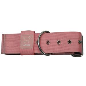 Collier pour chien rose robuste avec doublure rembourrée douce, boucle à ardillon pour chiens de taille moyenne et grande, nylon durable et quincaillerie métallique - Product Image 4