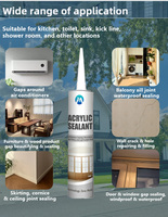 Sellador Acrílico de Alta Calidad, Flexible, Resistente al Moho, Impermeable, Pintable, para Grietas y Huecos en Paredes Interiores