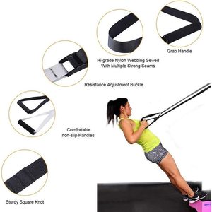 Adjustable Fitness Training Belt <b>Nylon</b> Webbing With Resistance Buckle For Home Workout Equipment - Product Image 1