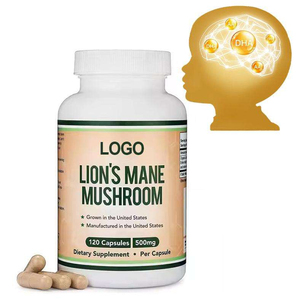 60/120 Capsules de Champignon Biologique 500mg 1000mg Extrait d'Hericium Erinaceus Champignon Crinière de Lion Capsules d'Extrait de Champignon Crinière de Lion - Product Image 1