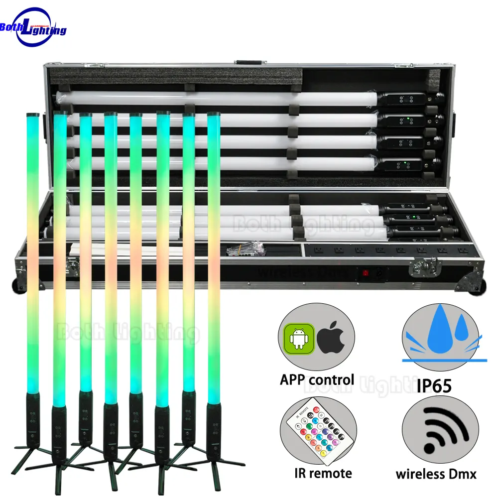 Ambas luces impermeables IP65 Led Tube LIGHT para eventos DJ efectos de escenario Full Color Pixel Wireless Dmx Dj Light con control de aplicaciones