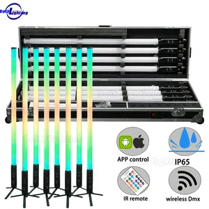 Tanto a iluminação IP65 impermeável conduziu a luz do tubo para o evento dj encenam efeitos Full Color Pixel Wireless Dmx Dj Light com controle do App