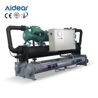 Nouvelle pompe à vis à refroidissement par eau R22/R407C/R410A, 150 unités, pour magasin, 5HP-40HP, haute efficacité énergétique