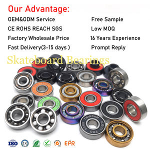 แบริ่งเพลาส่วนประกอบตามธรรมชาติ608-2RS 8x22x7มม. ซีลสีแดงสเก็ตบอร์ด608RS 608 RS ตลับลูกปืน2RS - Product Image 3