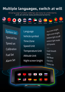 Màn hình HUD ô tô LCD 6.2 inch mới năm 2025, 5 trong 1, tích hợp OBD2, GPS, đồng hồ đo tốc độ Turbo, máy đo độ nghiêng, gia tốc kế, nút cảm ứng, tùy chỉnh logo xe P4R - Product Image 5