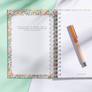 Carnet à spirale personnalisé à motifs floraux, journal ligné à couverture rigide avec nom personnalisé, agenda, cadeau pour femmes, filles, <span class=keywords><strong>bureau</strong></span>, école - Product Image 3