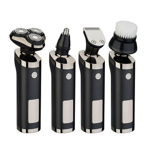 Maquinilla de afeitar eléctrica JinDing 4 en 1 <span class=keywords><strong>para</strong></span> hombres, afeitadora impermeable <span class=keywords><strong>para</strong></span> cara, <span class=keywords><strong>Barba</strong></span>, <span class=keywords><strong>bigote</strong></span>, afeitadora rotativa de viaje portátil - Product Image 2