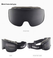 Lunettes de ski sphériques UV400 pour femmes et hommes avec revêtement argenté noir bleu Livraison rapide