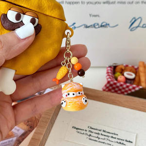 2025 Hecion vendita calda simpatica pasta sfoglia portachiavi piccolo orso cartone animato bambola di scuola borsa borsa pendente regalo per le ragazze - Product Image 3