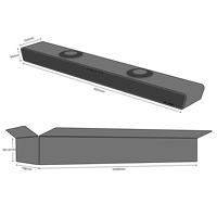 VIVIBRIGHT S3PE Sound Bar Ukuran Penuh 85W 2.1CH Speaker Stereo Desktop dengan 6 Speaker DTS VirtualX untuk Proyektor & Penggunaan Film