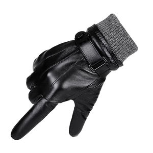 Gants d'hiver pour hommes en cuir PU de haute qualité, détection des aiguilles, design simple et décontracté pour le ski et les activités sportives de plein air - Product Image 5