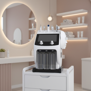 Appareil de microdermabrasion diamantée 6-en-1 avec jet d'oxygène, machine faciale à aspiration et hydratation, dermabrasion à l'eau, portable, écran tactile 8 pouces pour - Product Image 1