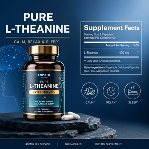 Cápsulas de L-Teanina con Fórmula Personalizada OEM, 400 mg, Calma Natural, Sin Hábito, Ayuda para Dormir, 180 Cápsulas, Suplemento Dietético Vegano - Product Image 2