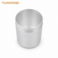 Boîte en métal ronde personnalisée de 250 g pour thé matcha, de qualité alimentaire, avec couvercle à charnière, petit récipient cylindrique en métal pour poudre de protéines