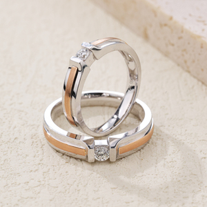 Hecho a mano 18K oro rosa blanco boda banda diamante natural elegante compromiso entrega rápida alta calidad único diseño clásico - Product Image 4