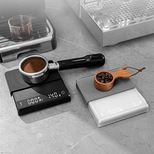 French Press Kaffee verhältnis 2KG Schwarz-Weiß Minimalist isches Design Mini-Größe LED-Bildschirm Timer Digitale Kaffee waage - Product Image 1