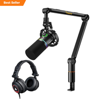 Ensemble d'équipements de podcast tout-en-un MAONO, interfaces audio, microphone dynamique, casque DJ, haut-parleur de monitoring, cartes son pour podcast