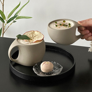 Ensemble tasse à café en céramique et soucoupe, design vintage rétro, tasse à thé de l'après-midi, 200-400 ml, emballage individuel - Product Image 5