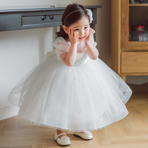 FSMKTZ Nuovo Vestito da Battesimo per Neonata, Abito da Principessa Bianco per Compleanno, Vestito Boutique per Bambine L2060XZ - Product Image 1