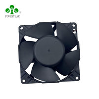 Power year DC 24V/12V Axial ventilator mit schwarzem Kugellager 9238 Geräuscharmer Halb rahmen Fünf flügel 92x92x38mm Bürstenloser Gleichstrom lüfter