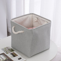 Paniers de rangement pour poignées en corde de coton en gros d'usine Bacs de rangement pour couches pour bébés Ensemble en tissu