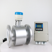 Compteur de débit de fluide électromagnétique intelligent à affichage LCD numérique en acier inoxydable, raccord à bride pour eau, RS485 Modbus DN200, haute précision