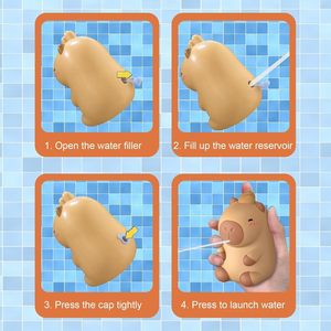 Simpatico Pistola ad Acqua a Forma di Animale Cartone Animato, Giocattolo Spray a Pressione per Bagno e Giochi all'Aperto, Pistola ad Acqua a Forma di Animale per Divertimento Estivo - Product Image 2