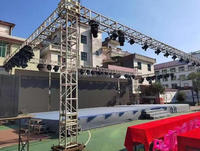Structure de scène en aluminium à joint carré pour écran LED et éclairage, robuste, en promotion, 290*290mm 400*400mm