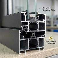 Ventana de Sistema de Aluminio con Rotura de Puente Térmico de Alto Rendimiento HUACAI con Herrajes Ocultos Alemanes de 1.8 mm de Espesor