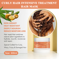 Masque organique pour cheveux frisés afro de marque privée avec après-shampoing fortifiant démêlant anti-casse pour cheveux affaiblis