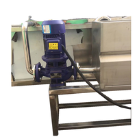 Machine à laver les fruits et légumes à bulles en acier inoxydable contrôlée par PLC avec pompe et moteur - Vente chaude KR