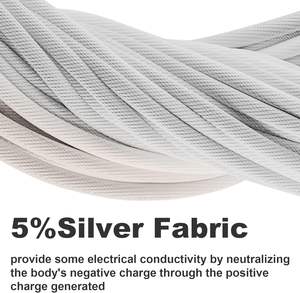 ชุดเครื่องนอนป้องกันไฟฟ้าสถิตย์ ผ้าปูที่นอนใยฝ้ายออร์แกนิกผสมใยเงิน 5% พร้อมผ้าปูที่นอนรัดมุมและปลอกหมอน - Product Image 3