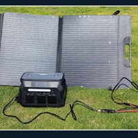 ANSIMSGO Perlengkapan Luar Ruangan Portabel 1800W 220V Eurocode Baterai LiFePO4 Inverter Gelombang Sinus Murni Kompatibel Panel Surya Mobil Jump Starter