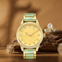 Nouveau Luxe Couple Jade Montre Lumineux Mains Étanche 18K Golden Tree Cadran Montre Automatique