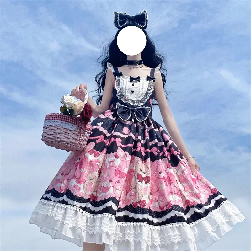 Japanese Lolita Bunny Suspender Dresses Lolita Angelic Pretty Dress