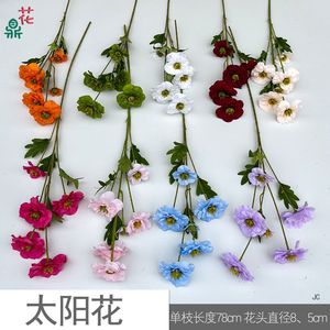 Fabricante de Flores Artificiales, Flor de Caléndula de Seda de 6 Cabezas, Decoración Realista para Bodas, Venta al por Mayor para Comercio Exterior - Product Image 3