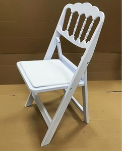 เก้าอี้วิมเบิลดันพับได้สีขาวทำจากเรซินบุไวนิลสำหรับงานเลี้ยงงานแต่งงานในสวน - Product Image 5