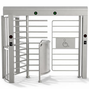 Tourniquet pleine hauteur avec passage pour fauteuils roulants et système anti-écrêtlement pour gares ferroviaires et entrées de communautés résidentielles - Product Image 1