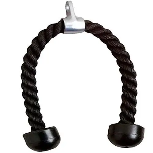Gym fitness accessories pull down fitness cable muscle exercise heavy capacity black tricep rope