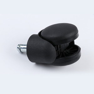 Ruedas para Silla Ejecutiva de 50 mm de Diámetro, Negras, Giratorias, Silenciosas, con Anillo de Seguridad y Varillas de Inserción - Product Image 1