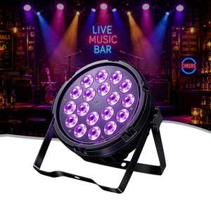 Luz LED Par RGBW 4 en 1 <span class=keywords><strong>de</strong></span> 18x10W, Súper Brillante, DMX512, Silenciosa, CRI90, 25 Haces, para DJ, Discoteca, Club Nocturno, Bar, Fiesta, Escenario - Product Image 1